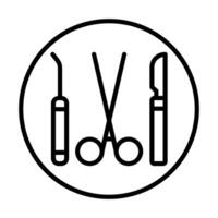 Surgical Instruments icon line illustrations vector