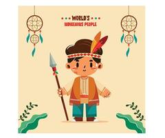 World Indigenous Peoples Day Background vector