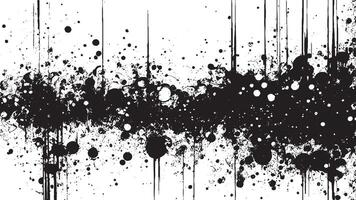 White Background with Monochrome Black Grunge Effect for Overlay Textures vector