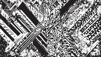 Black Monochrome Grunge Texture on White Background for Background Art vector