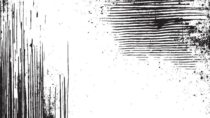White Background with Monochrome Black Grunge Effect for Overlay Textures