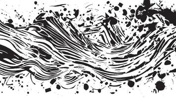 Black Grunge Texture on White Background for Backgrounds and Overlays vector