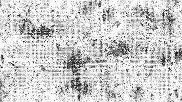 Black Grunge Effect Texture on White Background for Overlays vector