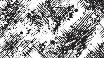 Black Grunge Texture on White Background for Backgrounds and Overlays vector
