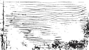 Black Grunge Effect Texture on White Background for Overlays vector
