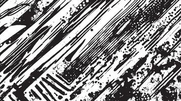 Black Grunge Texture on White Background for Backgrounds and Overlays vector
