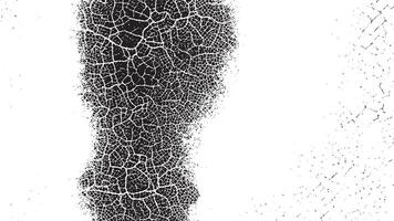 Black Grunge Effect Texture on White Background for Overlays vector