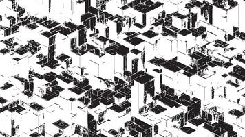 Black Grunge Effect Texture on White Background for Overlays vector