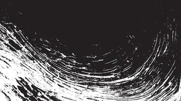 Black Grunge Texture on White Background for Backgrounds and Overlays vector