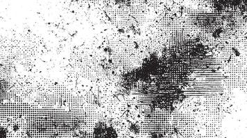 Black Grunge Effect Texture on White Background for Overlays vector