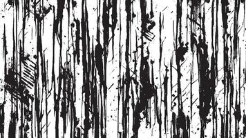 Black Grunge Effect Texture on White Background for Overlays vector