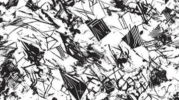 Black Grunge Effect Texture on White Background for Overlays vector