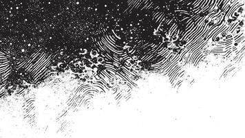 Black Grunge Effect Texture on White Background for Overlays vector