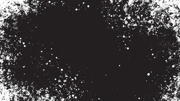 Black Monochrome Grunge Style Art Overlay Texture for Background vector