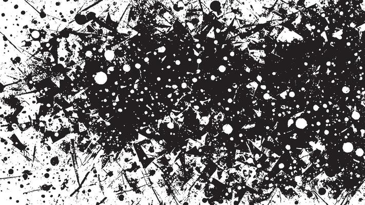 Black Monochrome Grunge Style Art Overlay Texture for Background
