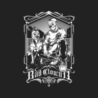 bad clown and pit bull vector