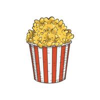 pop corn in vintage hand drawn style ready to use in any need vector