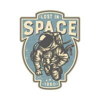 astronaut lost in space vector