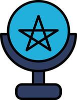 Divination crystal ball icon in line style vector