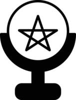 Divination crystal ball icon in line style vector