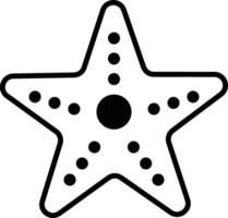 Starfish icon in line style. vector