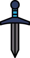 Toy sword icon in line style vector