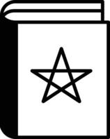 Magic book icon in line style vector