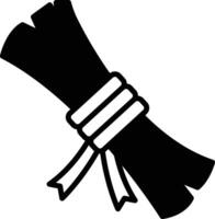 scroll icon in outline style vector