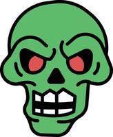 Skull icon in line style. vector