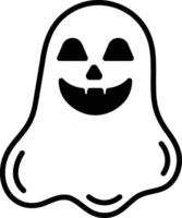 Cute ghost icon in line style vector