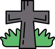 Cross icon in line style. vector