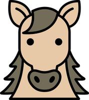 horse in line icon style vector