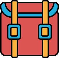 camping bag icon in line style vector