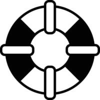 Lifebuoy icon in line style. vector