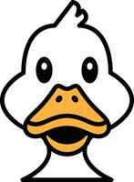 duck in line icon style vector