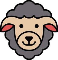 sheep in line icon style vector