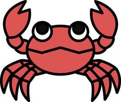 crab in line icon style vector