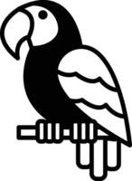 parrot in line icon style vector