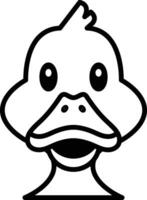 duck in line icon style vector