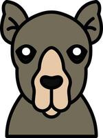 camel in line icon style vector