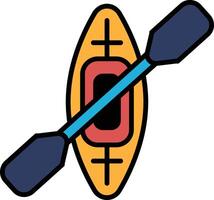 Kayak icon in line style. vector