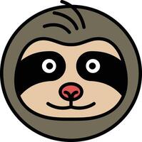 sloth in line icon style vector