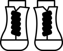 Camping shoes icon in line style. vector