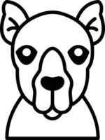 camel in line icon style vector