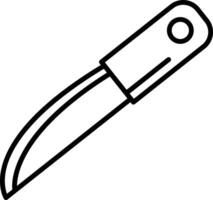 Pocket knife icon in line style. vector