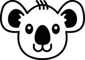 koala bear in line icon style vector
