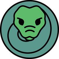 snake in line icon style vector