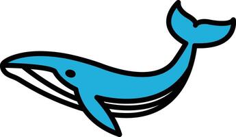 whale in line icon style vector