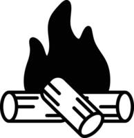 Campfire icon in line style. vector