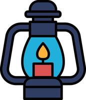 lamp in line icon style vector